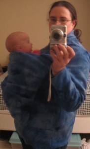babywearing jacket on the front