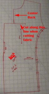babywearing jacket final back center pattern